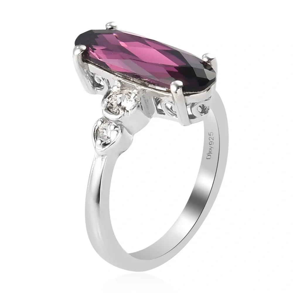 SWAROVSKI Amethyst and White Crystal Ring